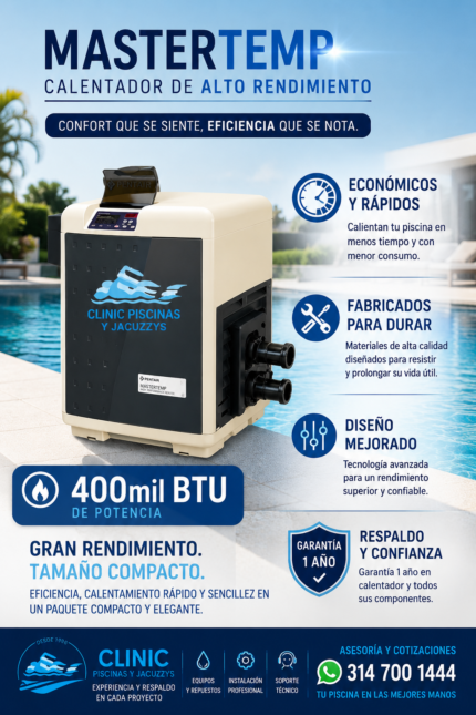 Calentador Jacuzzi o piscina Pentair MasterTemp
